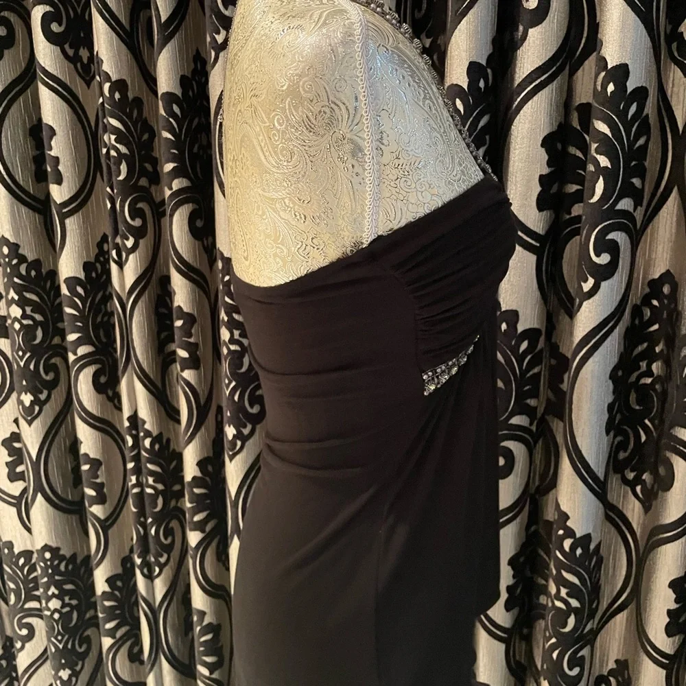 Sky Black Halter Top with Embellished Detail Small - Picture 4 of 11